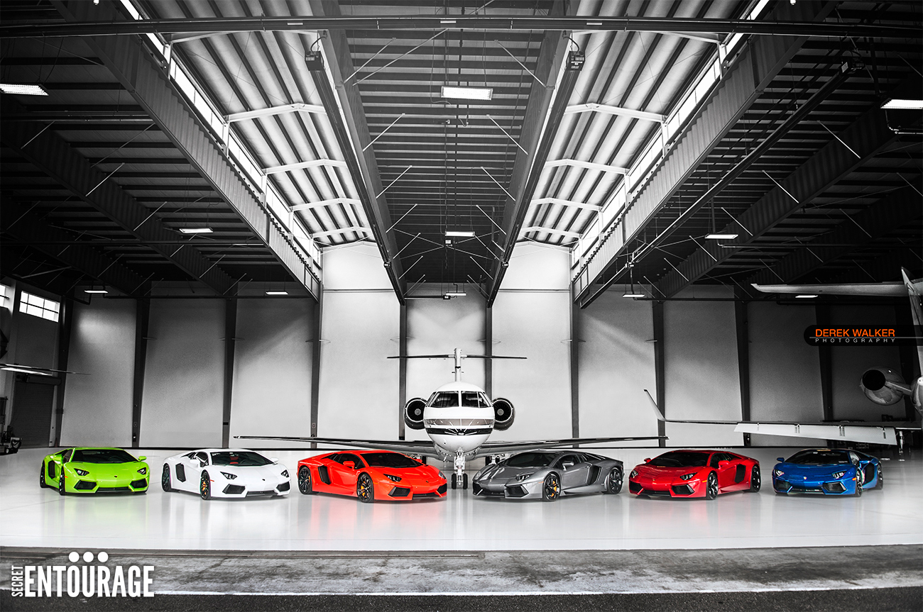 Six Aventador Photoshoot